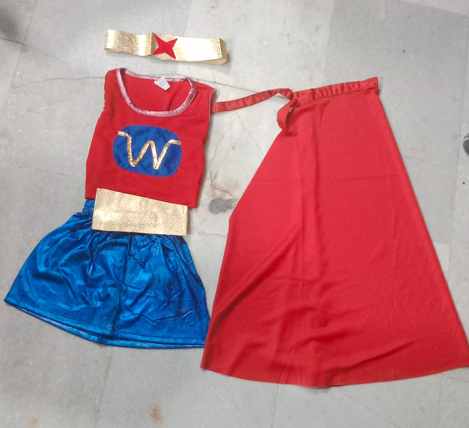 Wonder Girl Old  Fancy Dress For Kids,Costume For Annual Function/Theme Party/Competition/Stage Shows Dress
