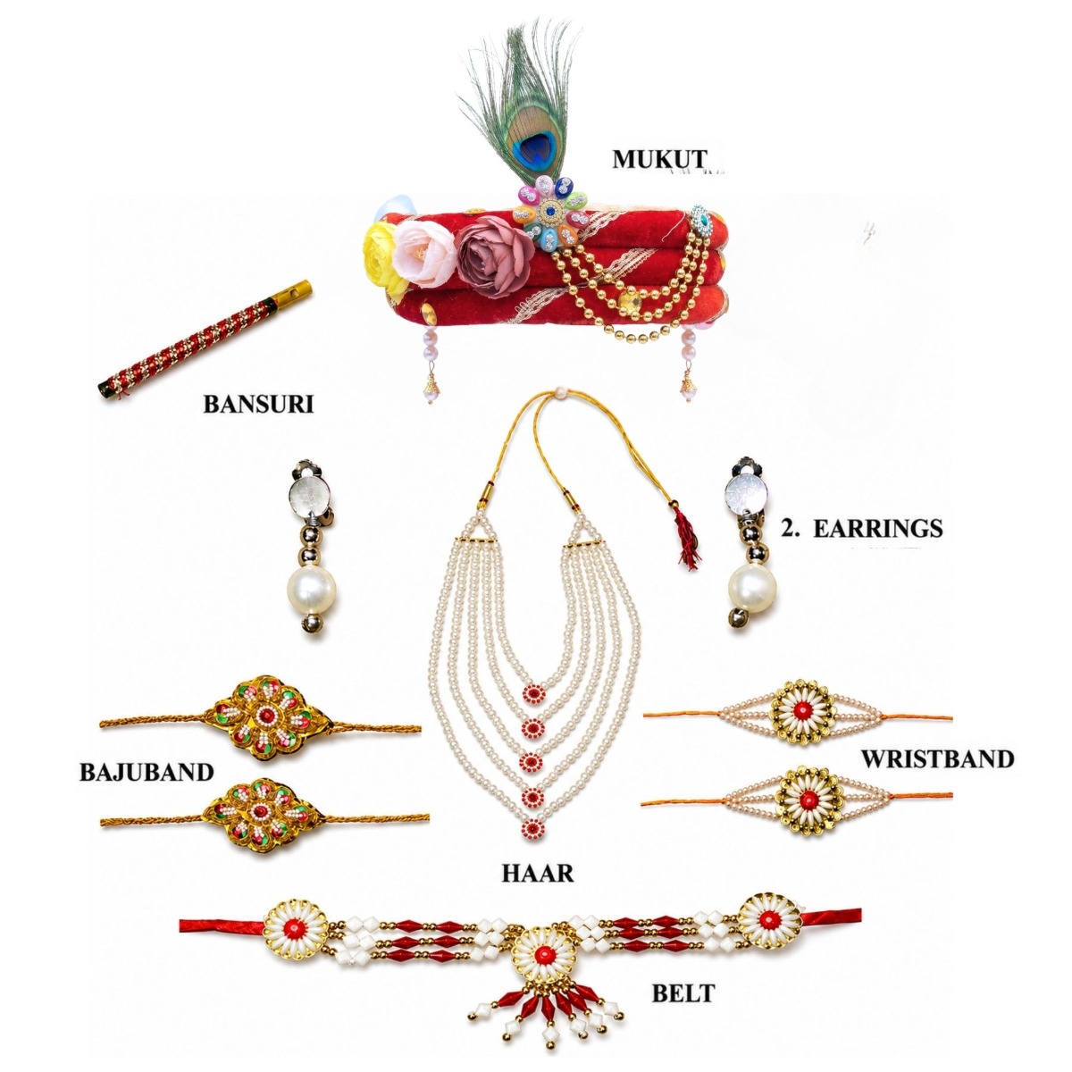Krishna Jewellery Pagdi Set for Kids