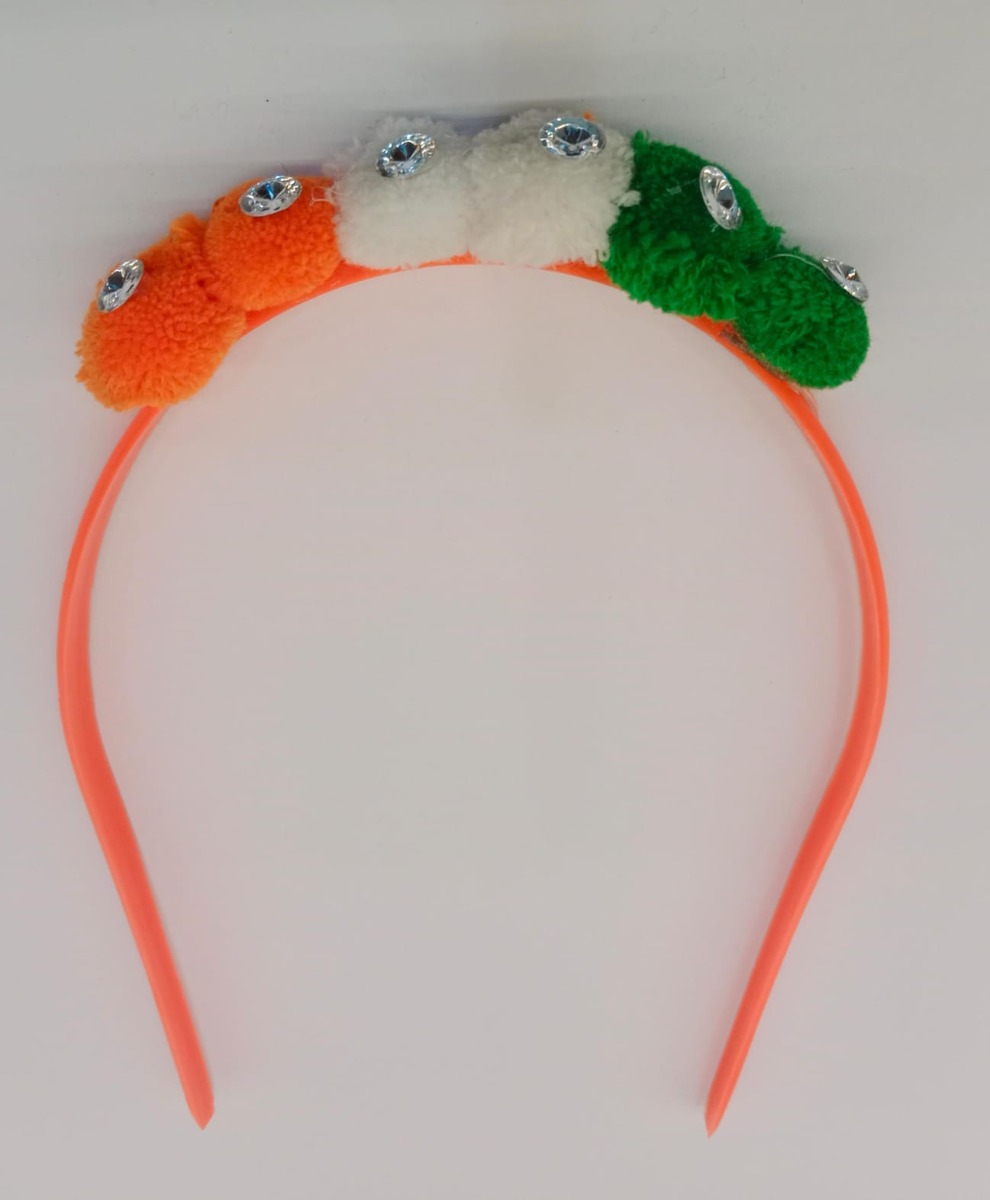 Tri Color Hairband Fancy Dresses For Kids Independence Day/Republic Day/School Annual Function/Theme Party/Competition/Stage Shows/Birthday Party Dress