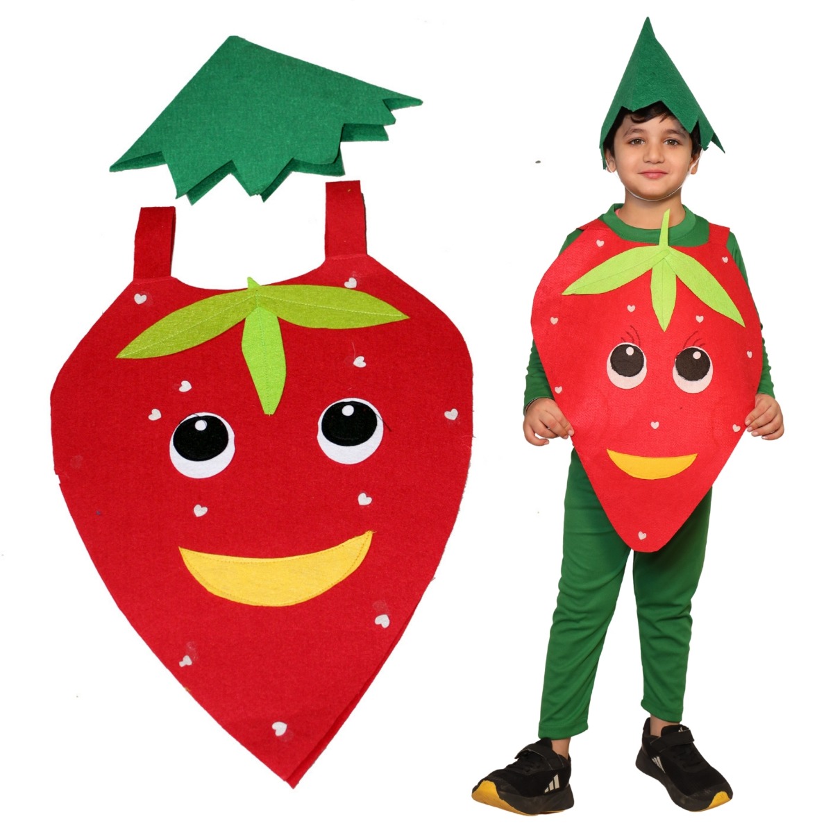 Smily Strawberry Costume for Kids1