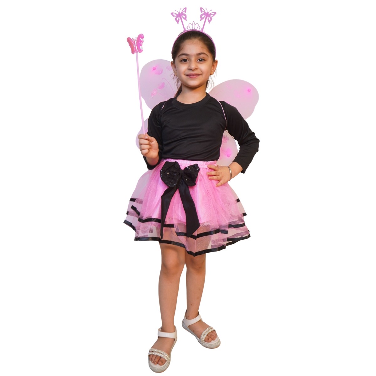 Pink Skirt with Butterfly Wings for Kids