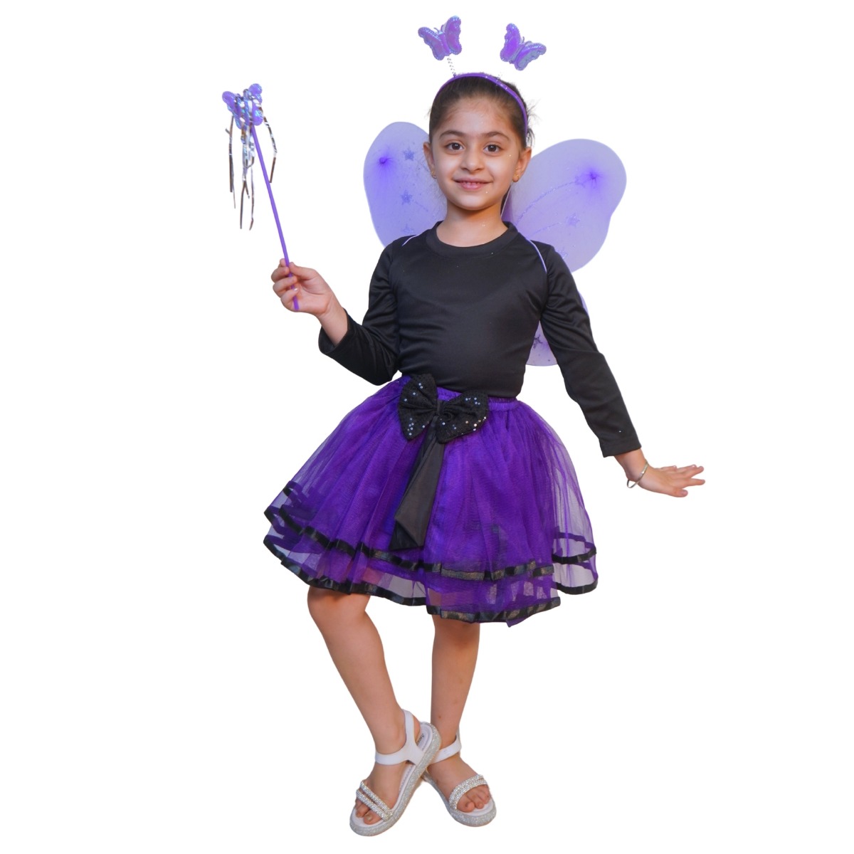 Purple Skirt with Butterfly Wings for Kids