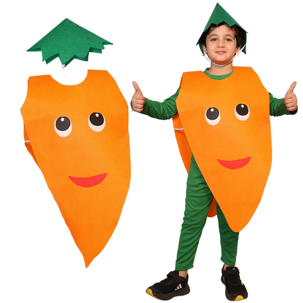 Smily Carrot Fancy Dress for Kids