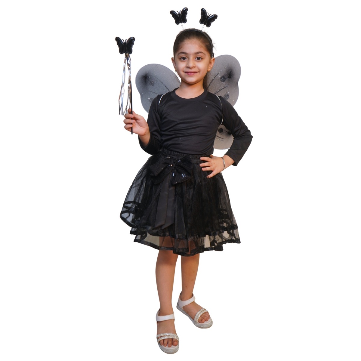 Black Skirt with Butterfly Wings for Kids