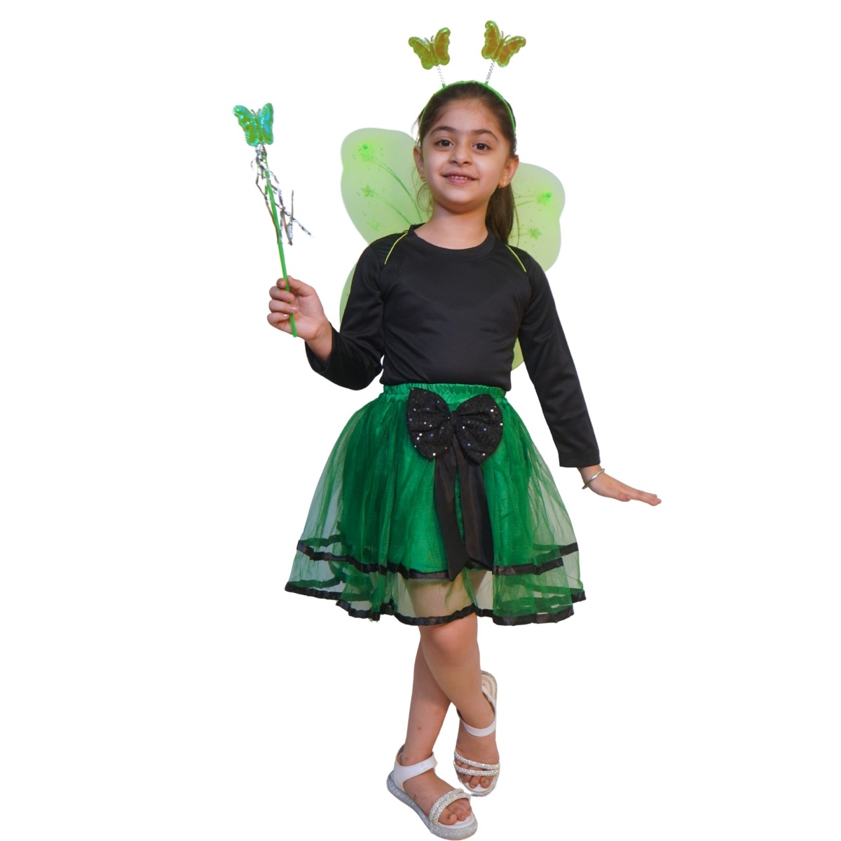 Green  Skirt with Butterfly Wings for Kids