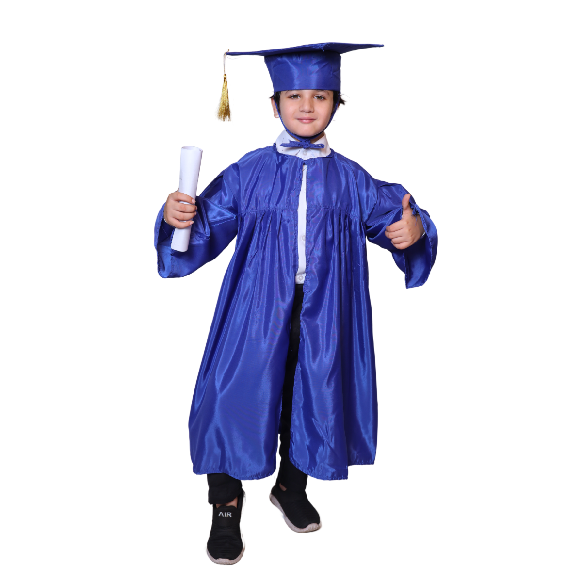 Graduation Gown Blue Degree Gown Fancy Dress for Kids