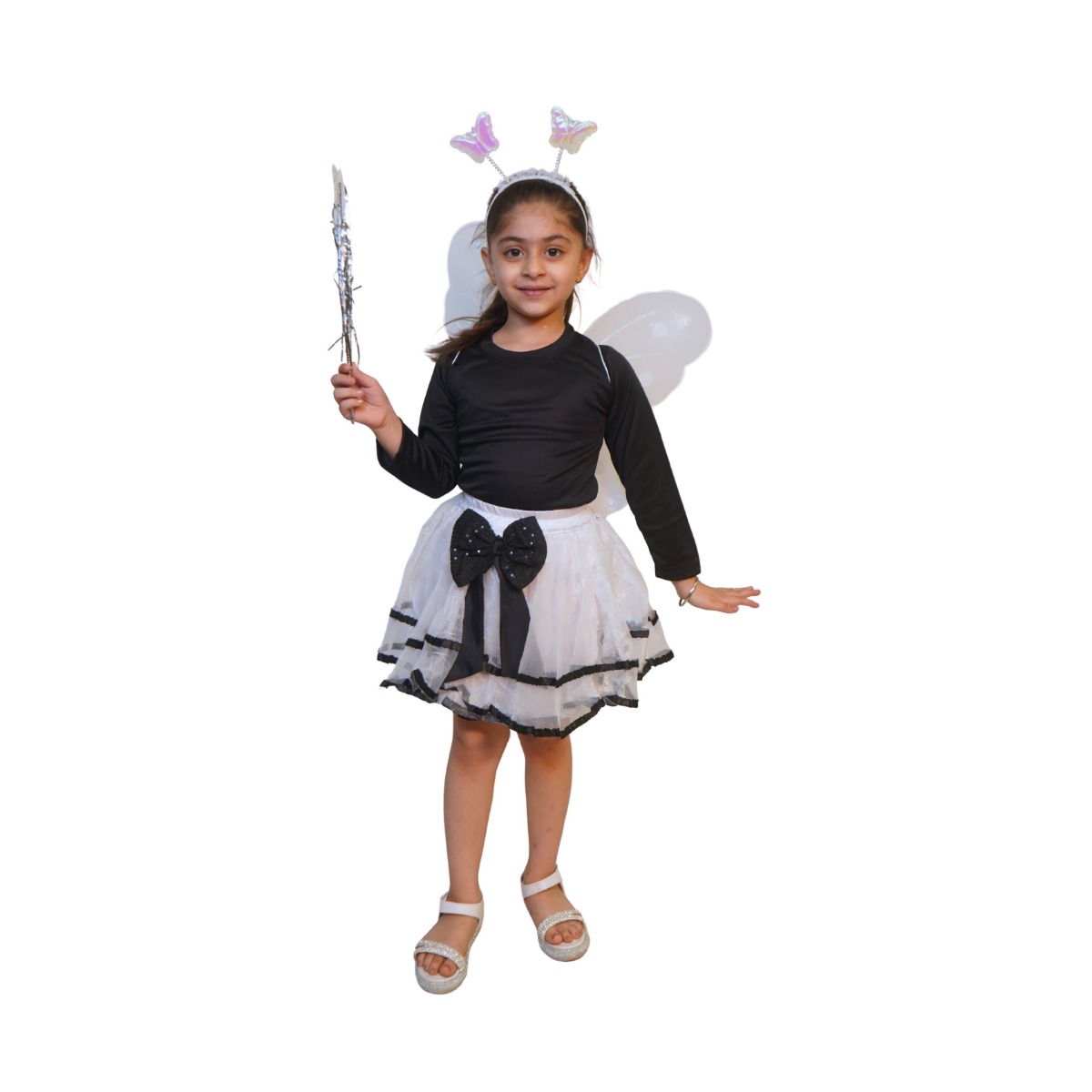 White Skirt with Butterfly Wings for Kids