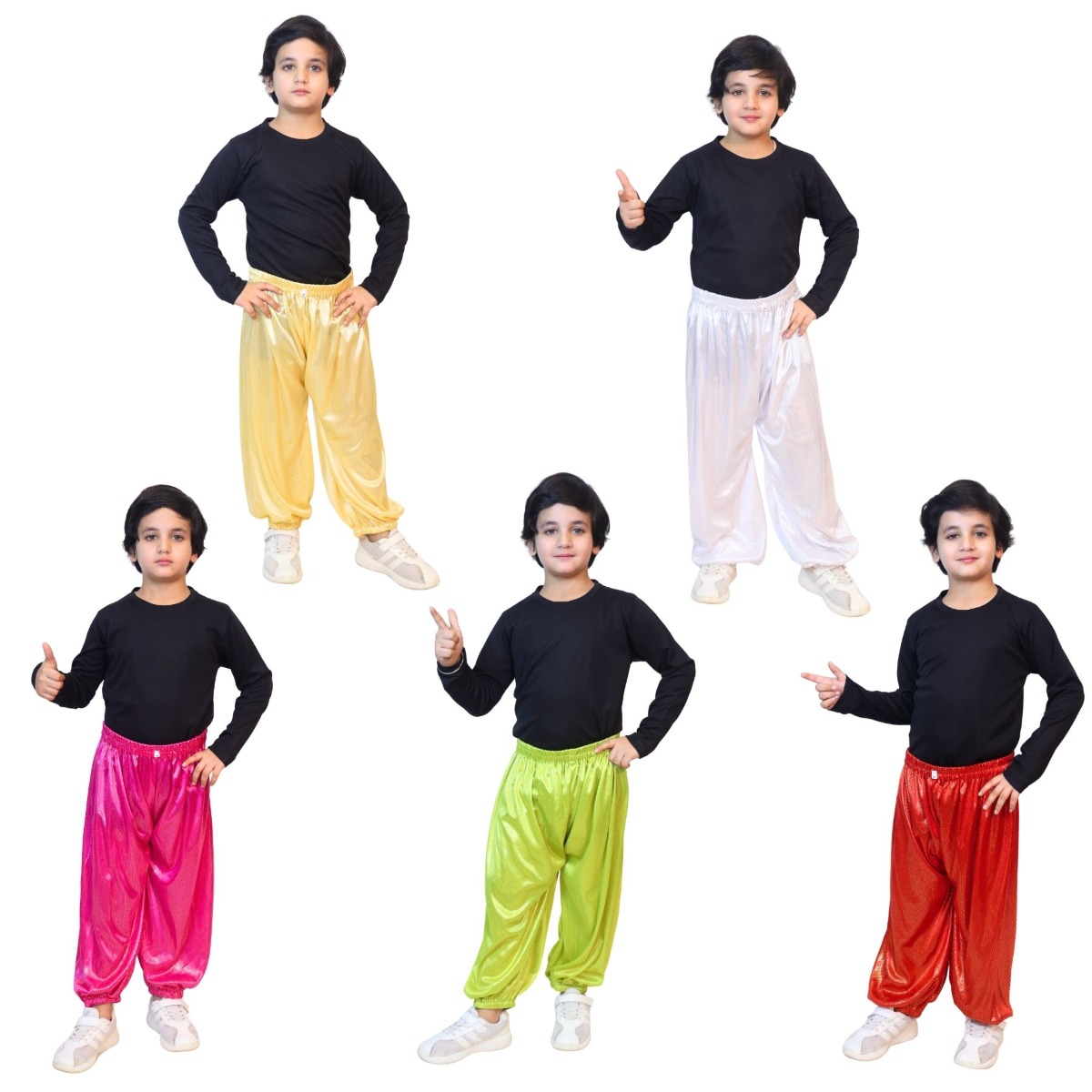 Kids Hip Hop Dance Outfit Glitter Harem Pants