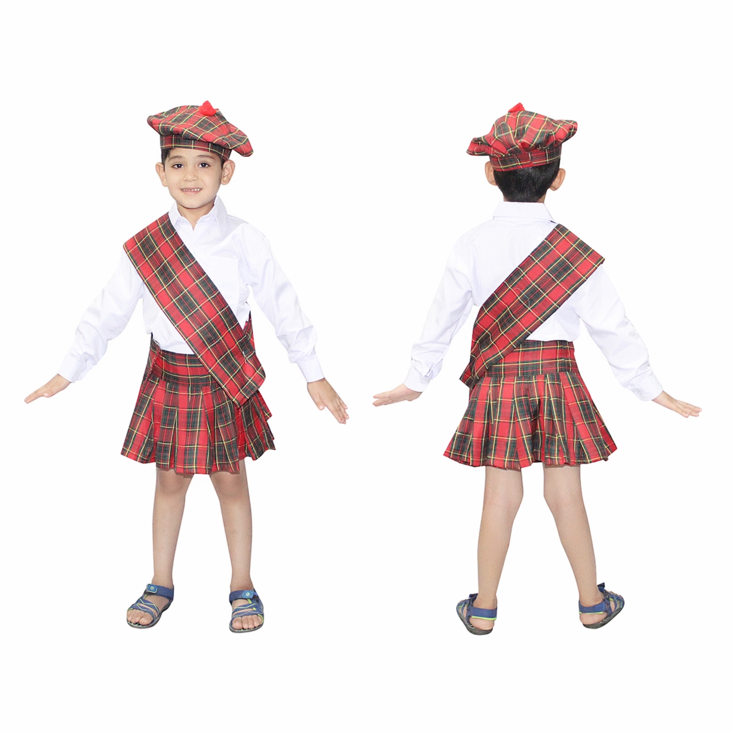 Kids Scottish Kilt Costume for Cultural Events