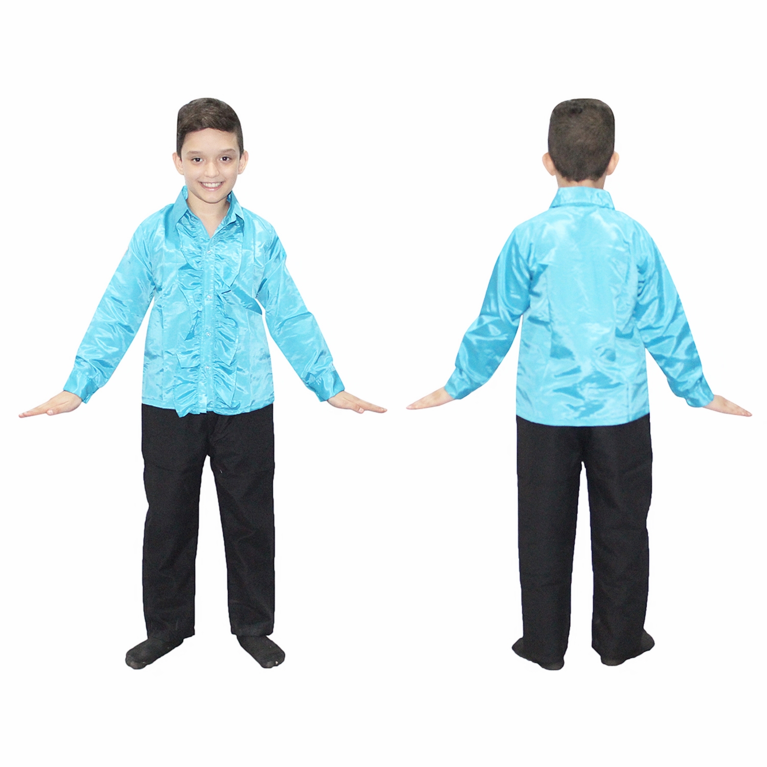 Firozi Frill Shirt Fancy Dress for Kids