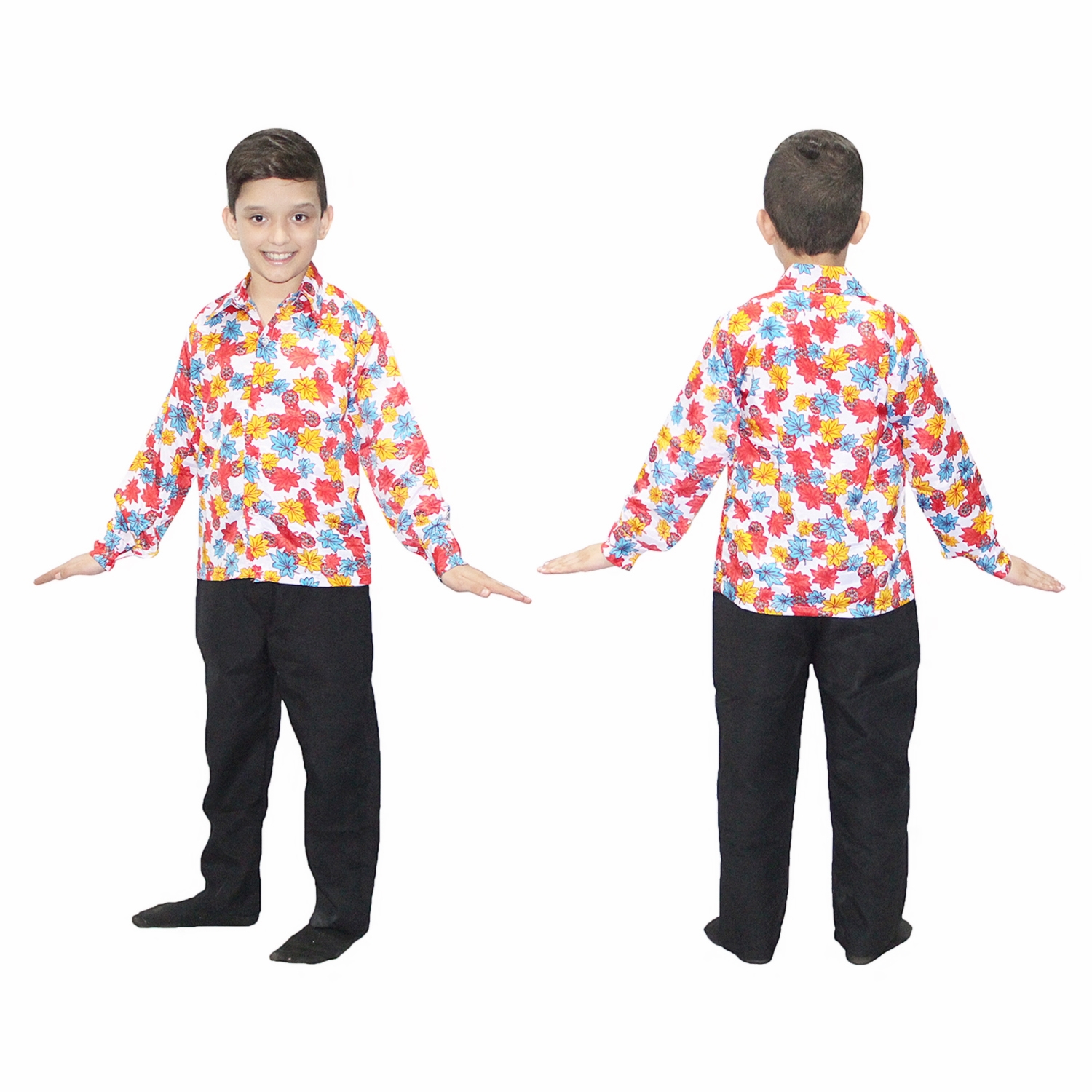 Flower Print Shirt Fancy Dress for Kids