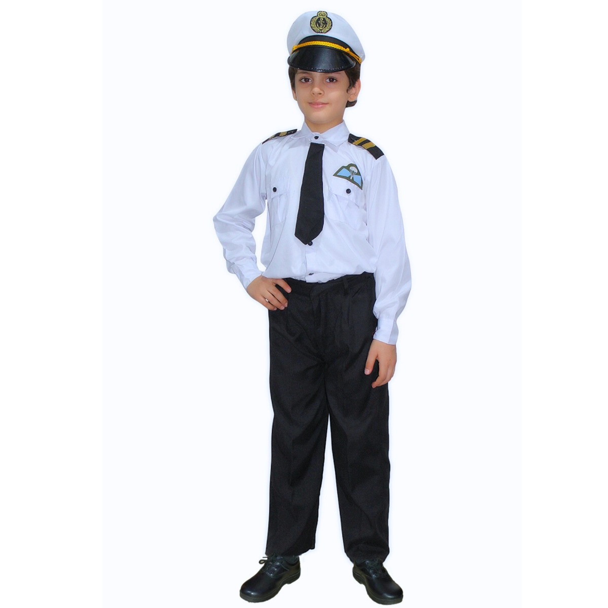 Pilot Black Fancy Dress for Kids