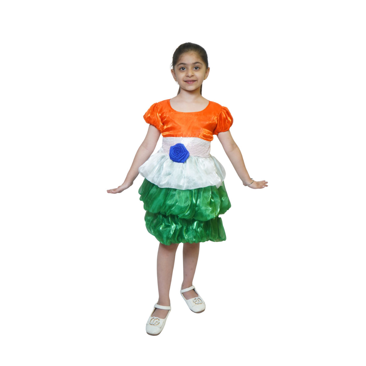 Tri-Color Frock Fancy Dress for Kids