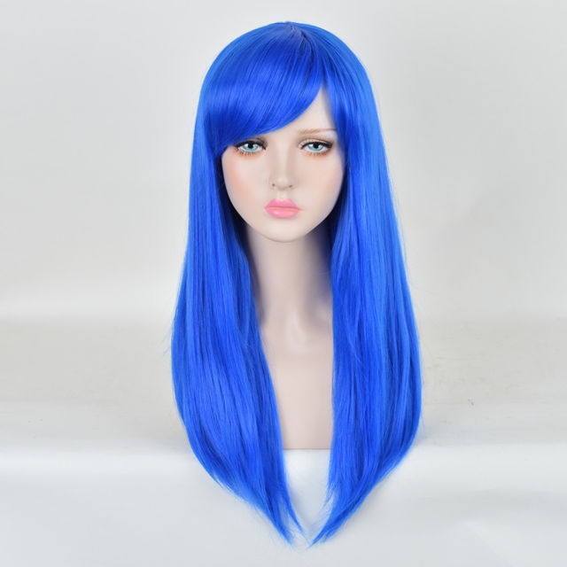 Ladies Styler Hair Wig Blue Color