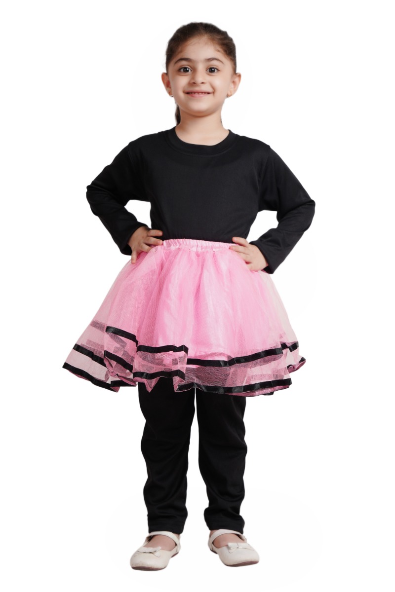 Tu Tu skirt Pink fancy dress for kids,Western Costume for Annual function/Theme Party/Competition/Stage Shows/Birthday Party Dress