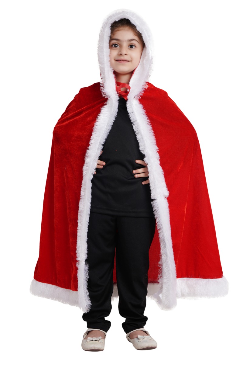 Kids Santa Claus Cape with Hood