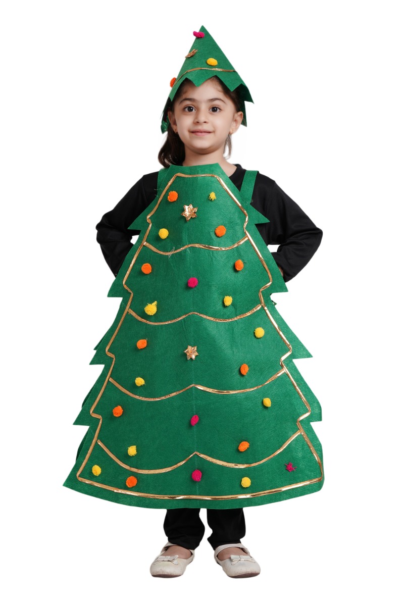 Christmas Tree Cut Out Fancy Dress for Kids