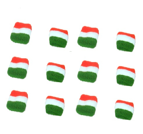 Patriotic Tricolor Wristband – India Flag Colors for Fancy Dress, Celebrations & Parades