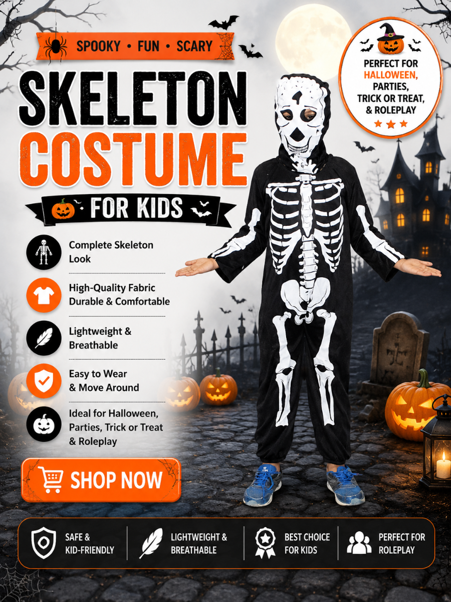 Skeleton Costume For Kids