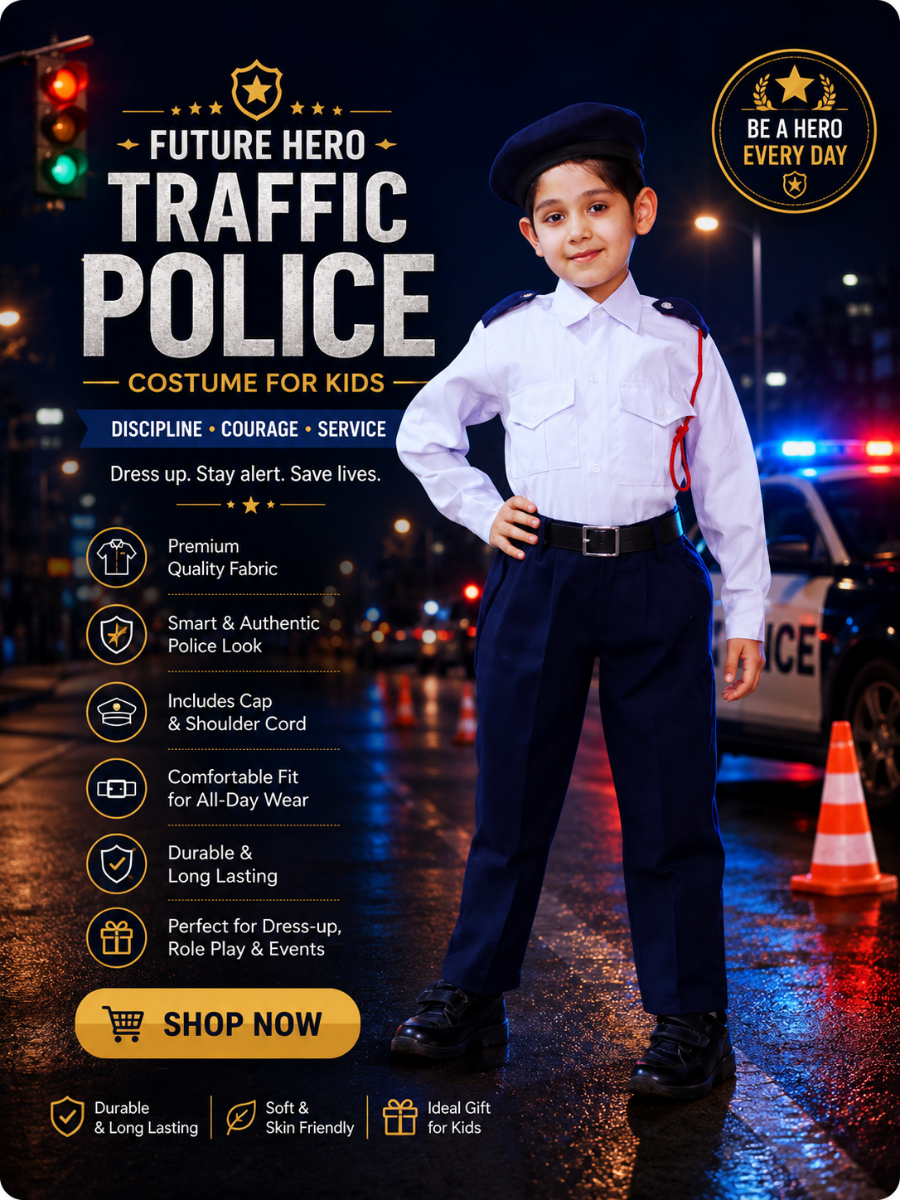 Traffic Police Fancy Dress Costume